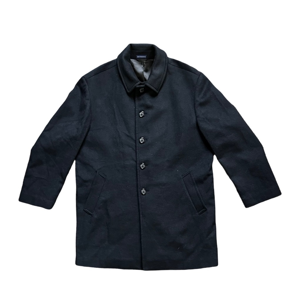 Stafford Performance Wool Button Down 3/4 Sleeve … - image 1